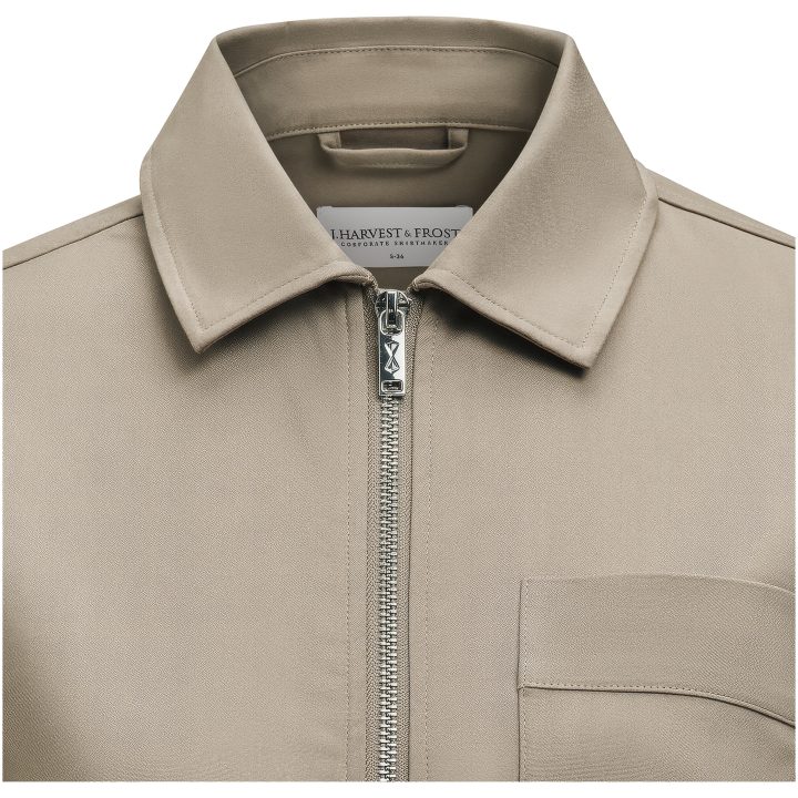 Overshirt Dam Modern Zip Valnöt J.Harvest & Frost XXS – bild 2