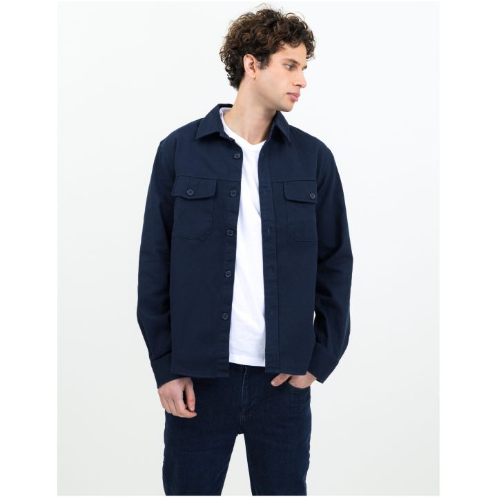 Overshirt Highwoods Marinblå James Harvest – bild 2