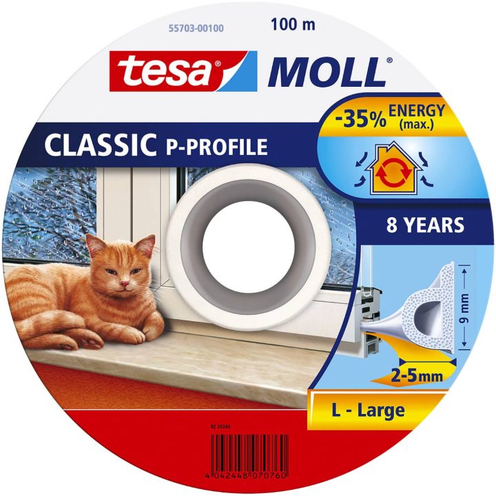 P-List Självhäftande Brun TESA TÄTNINGSLIST P 55703 100M BRUN – bild 3