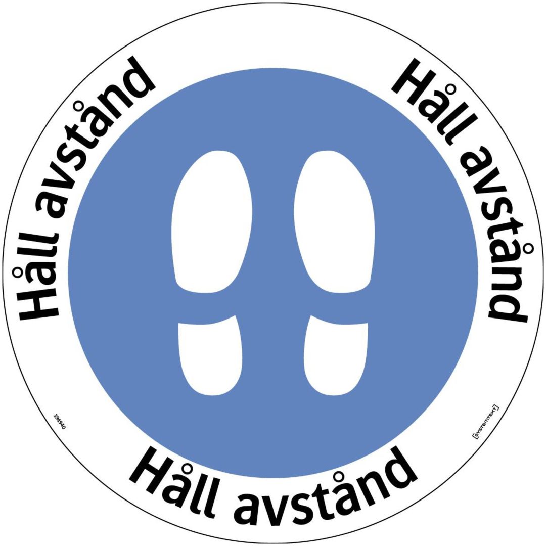 Påbudsskylt Golvdekal Håll avstånd GOLVDEKAL 394940 HÅLL AVSTÅND