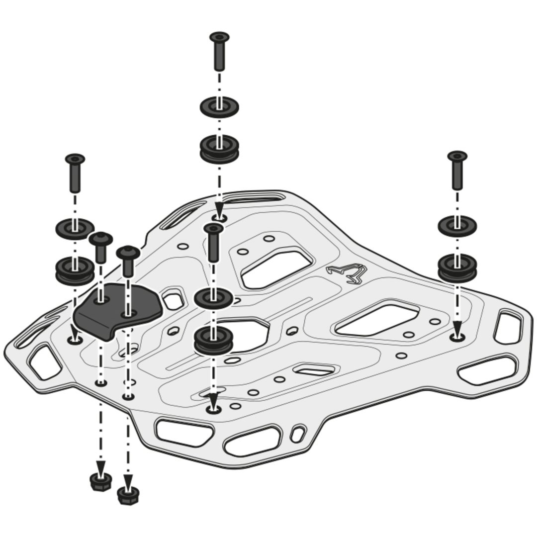 Packningsställ Adventure-rack Svart SW-MOTECH – bild 2
