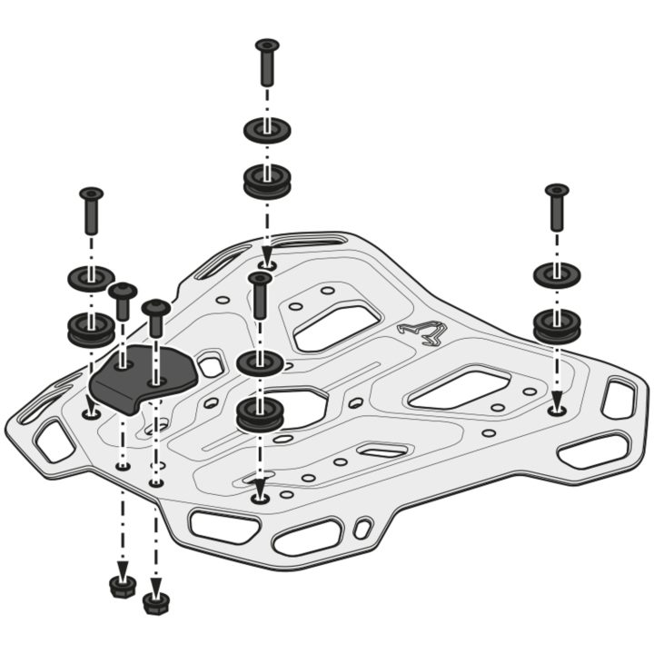 Packningsställ Adventure-rack Svart SW-MOTECH – bild 2