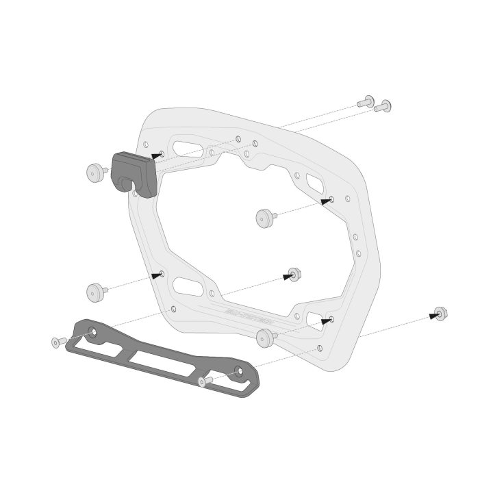 Packväska Pro Svart SW-MOTECH Adapterarmar – bild 3