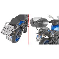Pakethållare Specifik MONOKEY Svart Anodiserad Aluminium Givi