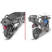 Pakethållare Specifik MONOKEY Svarteloxerad Aluminium Givi