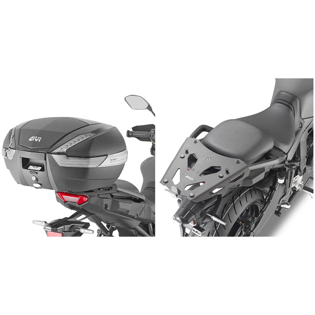 Pakethållare Specifik Svarteloxerad Aluminium Givi MONOKEY®-toppbox