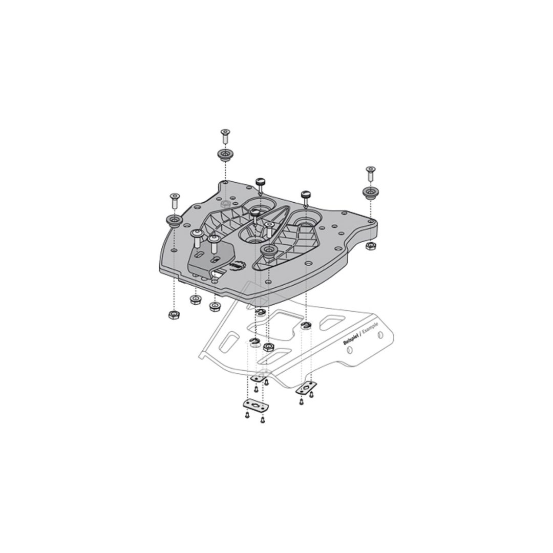 Pakethållare Tillbehör Adapterplatta Alu-Rack SW-MOTECH Adapterplatta