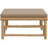 Pall för trädgården med taupe dyna bambu vidaXL – miniatyr 4