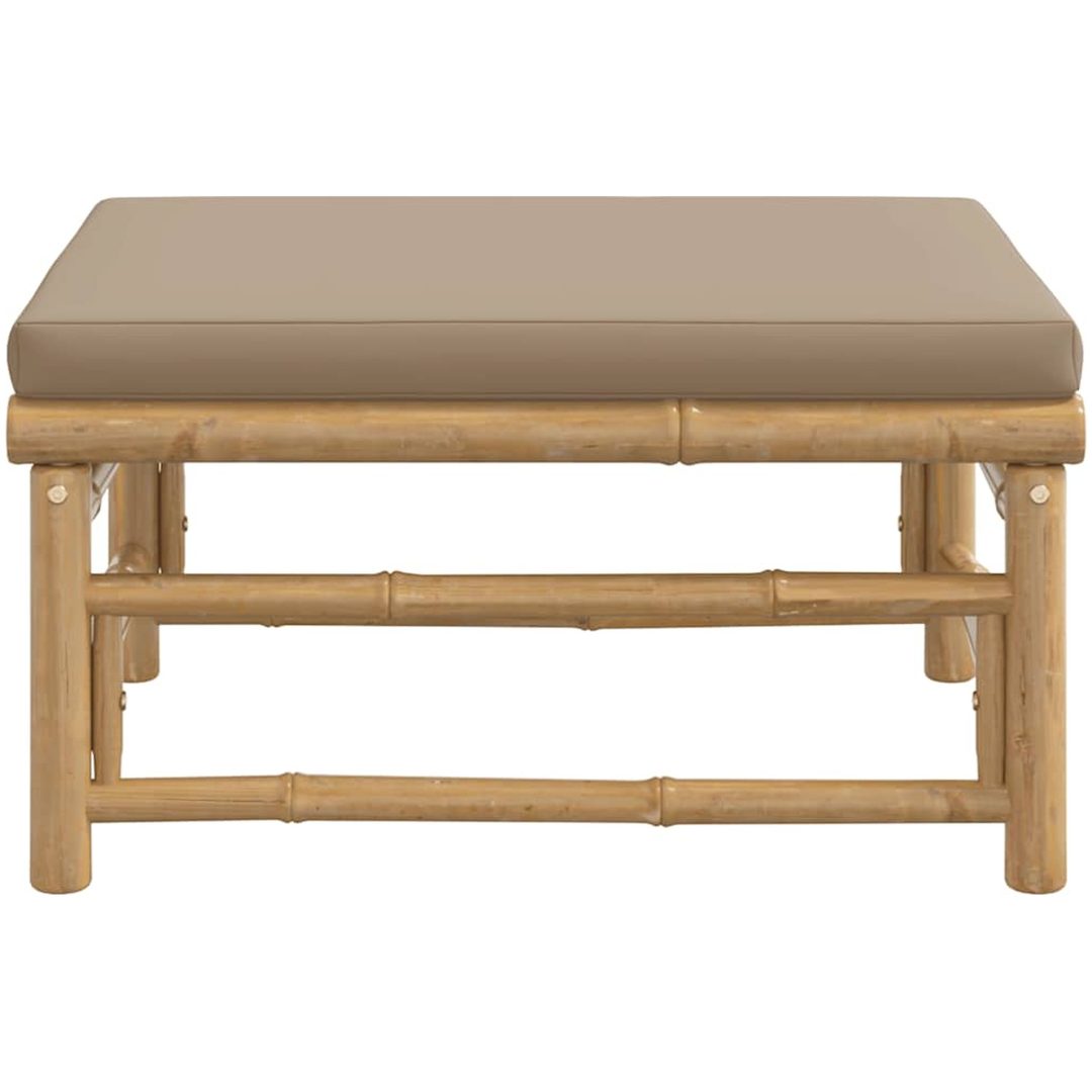 Pall för trädgården med taupe dyna bambu vidaXL – bild 4