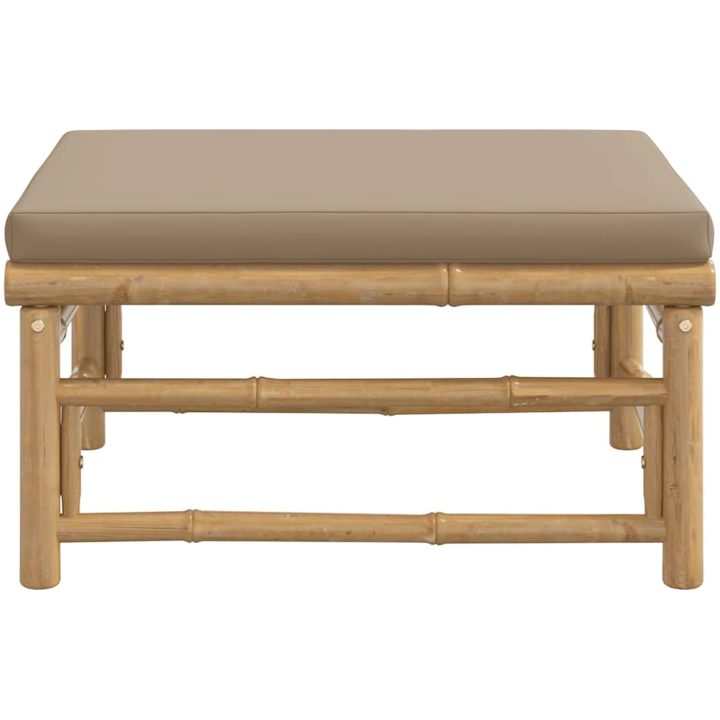 Pall för trädgården med taupe dyna bambu vidaXL – bild 4