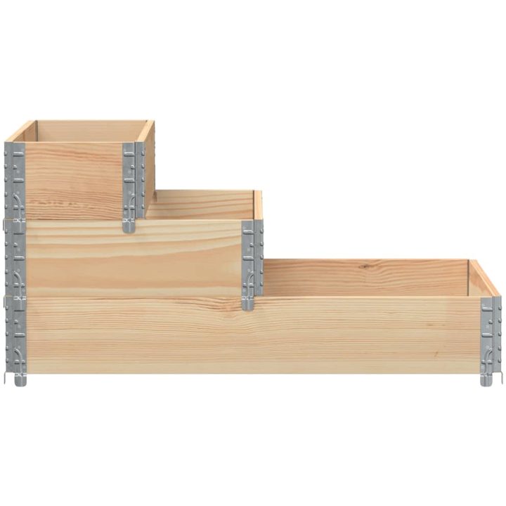 Pallkrage 3 nivåer 120x80 cm massiv furu vidaXL 120 x 80 cm (80 x 30 cm) – bild 3