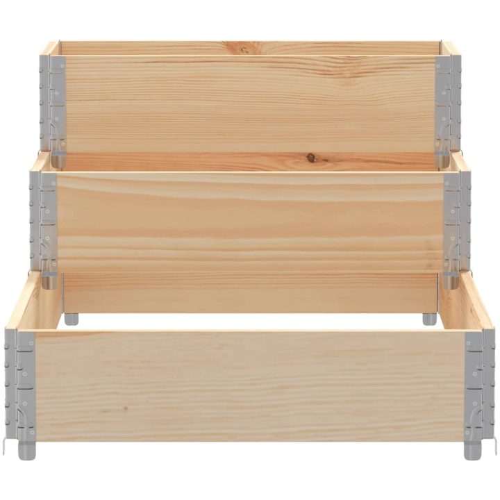 Pallkrage 3 nivåer 120x80 cm massiv furu vidaXL 120 x 80 cm (80 x 30 cm) – bild 4