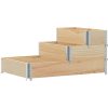 Pallkrage 3 nivåer 120x80 cm massiv furu vidaXL 120 x 80 cm (80 x 30 cm) – miniatyr 5
