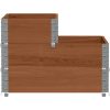 Pallkrage 3 nivåer brun 120x80 cm massiv furu vidaXL 120 x 80 cm (60 x 40 cm) – miniatyr 4