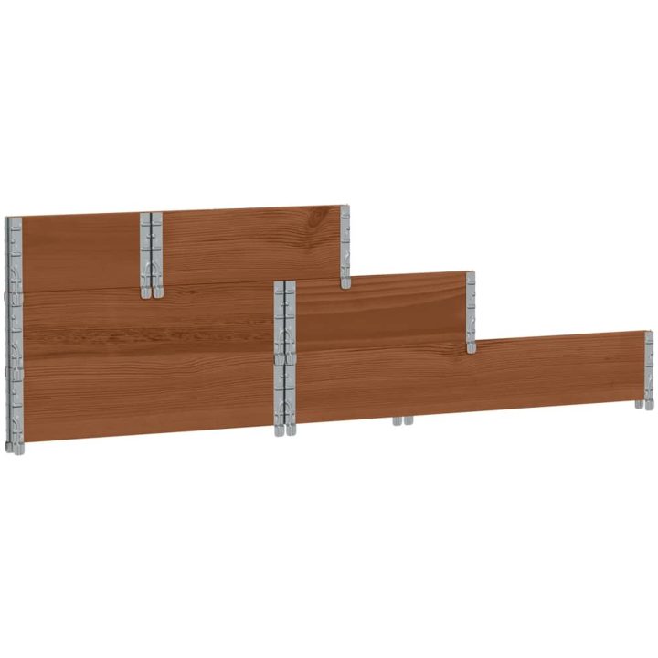 Pallkrage 3 nivåer brun 120x80 cm massiv furu vidaXL 120 x 80 cm (60 x 40 cm) – bild 6