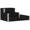 Pallkrage 3 nivåer svart 120x80 cm massiv furu vidaXL 120 x 80 cm (60 x 40 cm) – miniatyr 2