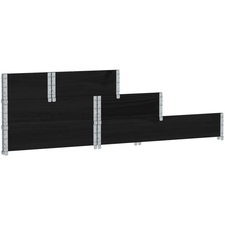 Pallkrage 3 nivåer svart 120x80 cm massiv furu vidaXL 120 x 80 cm (60 x 40 cm) – bild 6