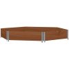 Pallkrage sexhörning brun massiv furu vidaXL 160 x 160 cm – miniatyr 2