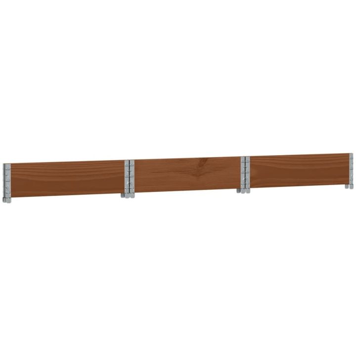 Pallkrage sexhörning brun massiv furu vidaXL 160 x 160 cm – bild 4