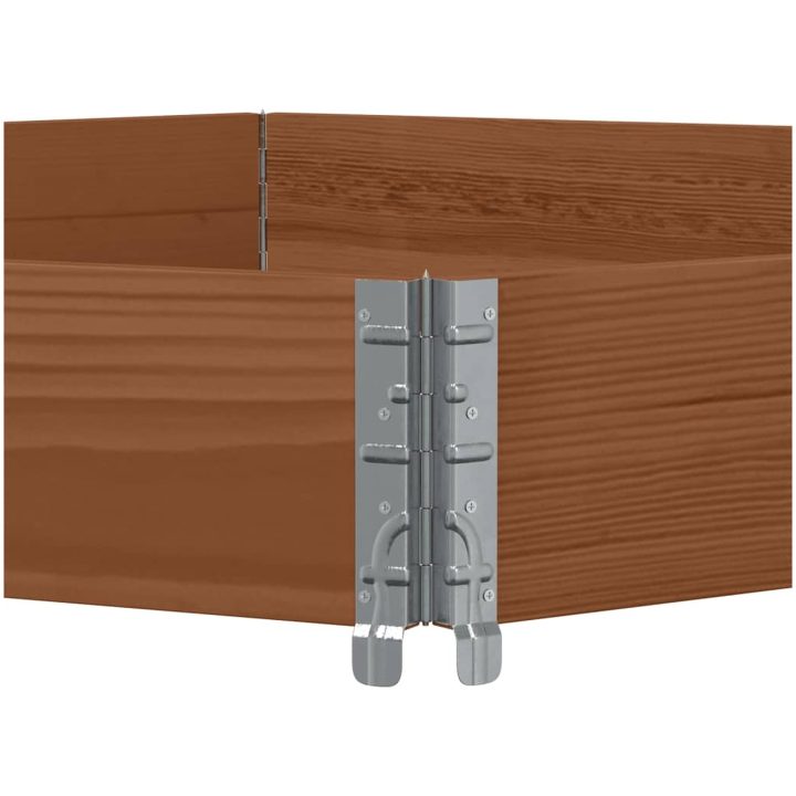 Pallkrage sexhörning brun massiv furu vidaXL 160 x 160 cm – bild 6