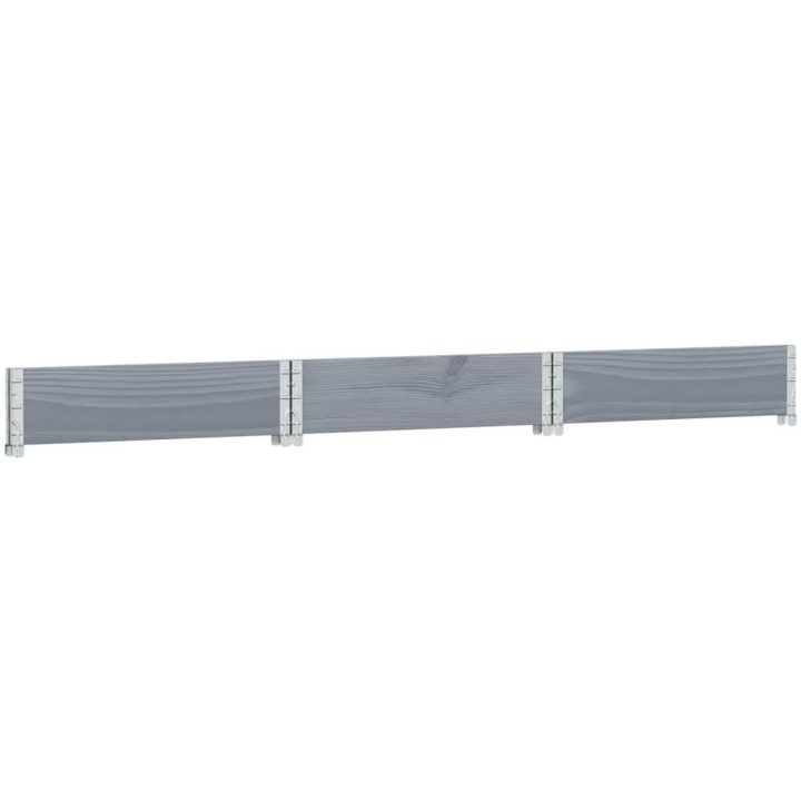 Pallkrage sexhörning grå massiv furu vidaXL 160 x 160 cm – bild 4