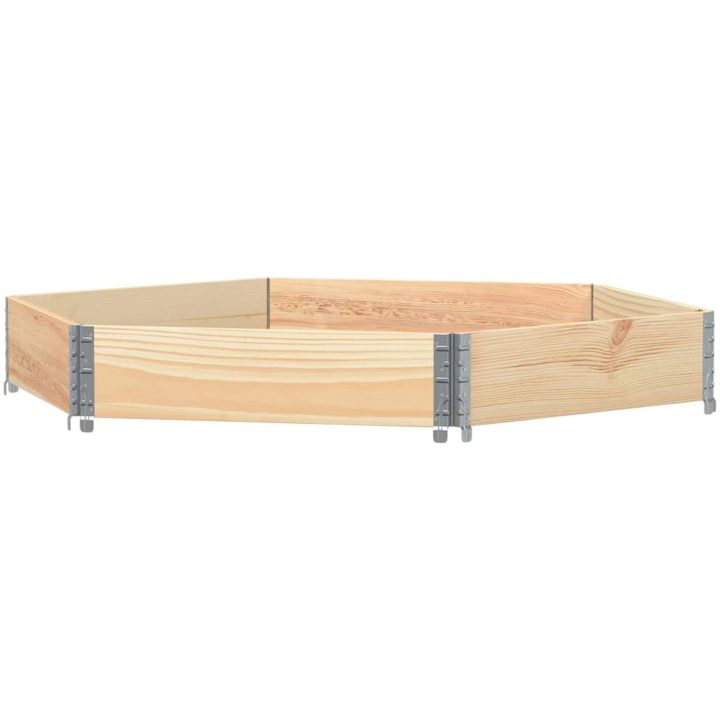 Pallkrage sexhörning massiv furu vidaXL 160 x 160 cm – bild 2