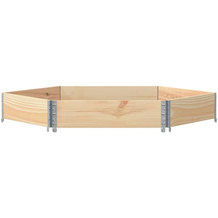 Pallkrage sexhörning massiv furu vidaXL 160 x 160 cm – bild 3