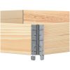 Pallkrage sexhörning massiv furu vidaXL 160 x 160 cm – miniatyr 5