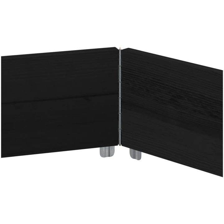 Pallkrage sexhörning svart massiv furu vidaXL 160 x 160 cm – bild 5