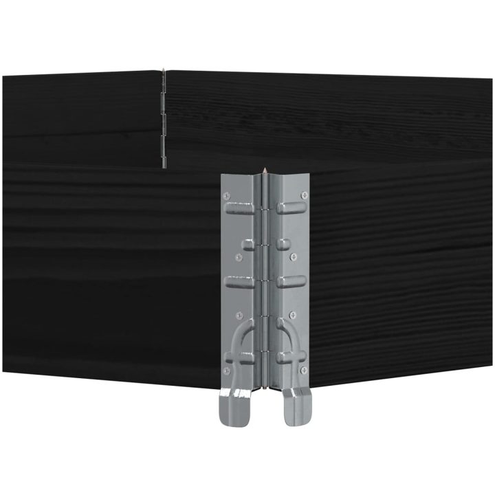 Pallkrage sexhörning svart massiv furu vidaXL 160 x 160 cm – bild 6