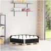 Pallkrage sexhörning svart massiv furu vidaXL 160 x 160 cm – miniatyr 1