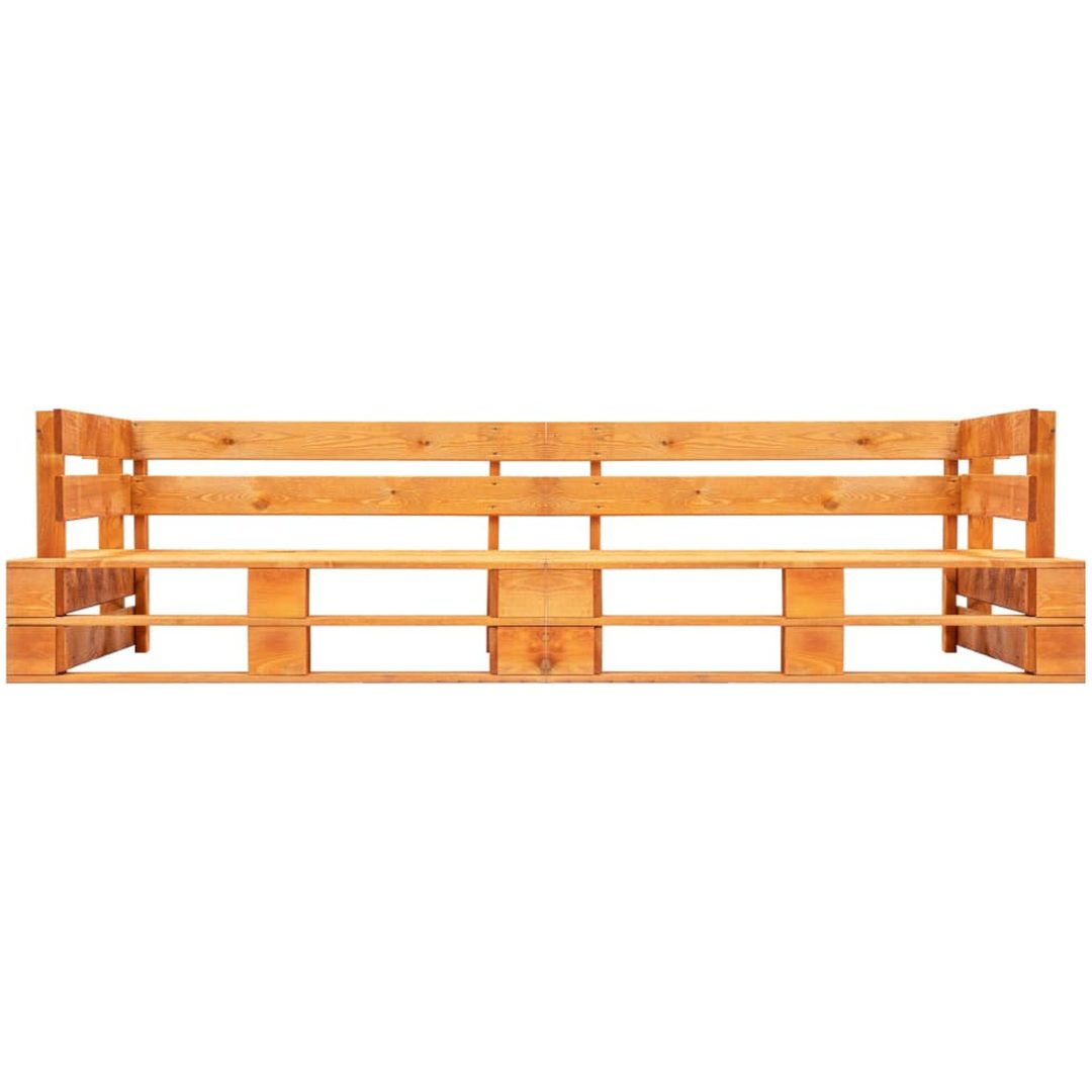 Pallsoffa 2-sits honungsbrun trä vidaXL – bild 2