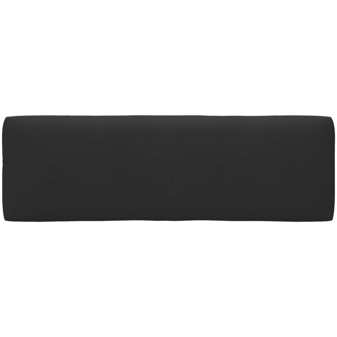 Pallsoffa 2-sits med dynor svart impregnerad furu vidaXL – bild 12