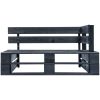 Pallsoffa 2-sits med dynor svart impregnerad furu vidaXL – miniatyr 3