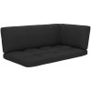 Pallsoffa 2-sits med dynor svart impregnerad furu vidaXL – miniatyr 4