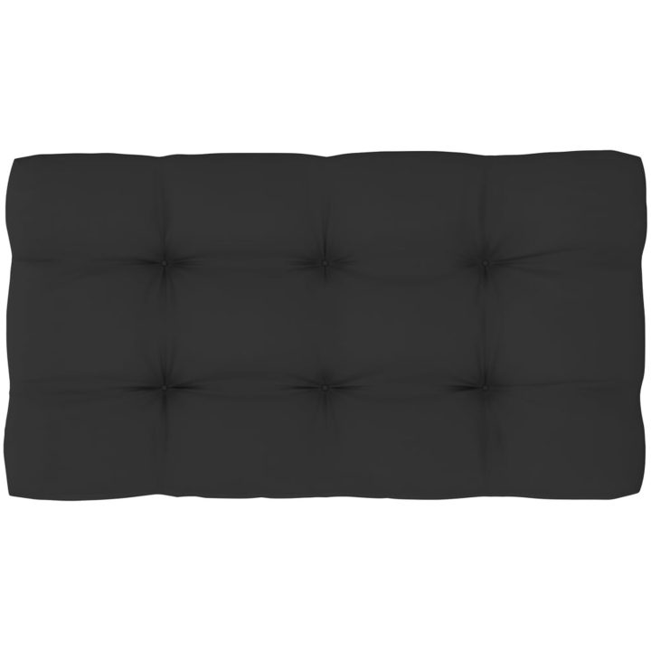 Pallsoffa 2-sits med dynor svart impregnerad furu vidaXL – bild 8