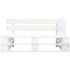 Pallsoffa 2-sits med dynor vit impregnerad furu vidaXL – miniatyr 3