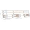Pallsoffa 2-sits vit trä vidaXL – miniatyr 3