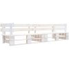 Pallsoffa 2-sits vit trä vidaXL – miniatyr 1