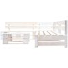 Pallsoffa 4 delar trä vit vidaXL – miniatyr 2