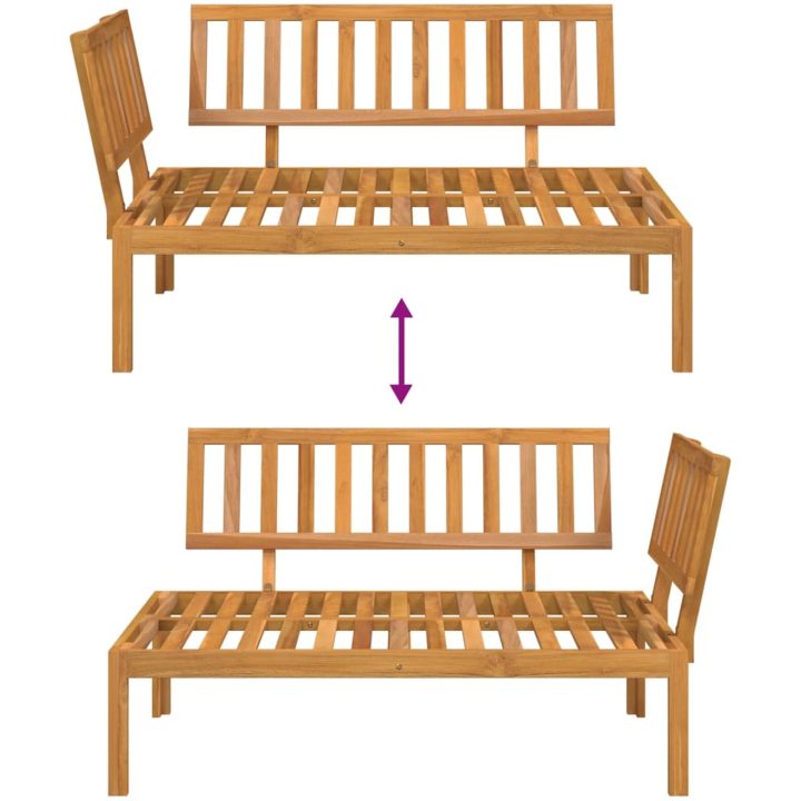Pallsoffa hörnsektion massivt akaciaträ vidaXL – bild 6