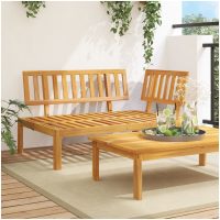 Pallsoffa hörnsektion massivt akaciaträ vidaXL