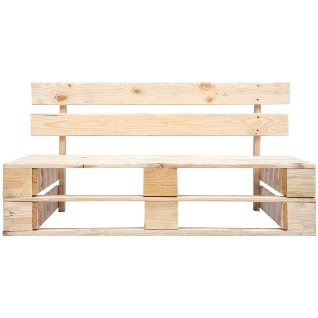 Pallsoffa med dynor röd massiv furu vidaXL – bild 4