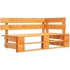 Pallsoffa med gråa dynor furu vidaXL – miniatyr 3