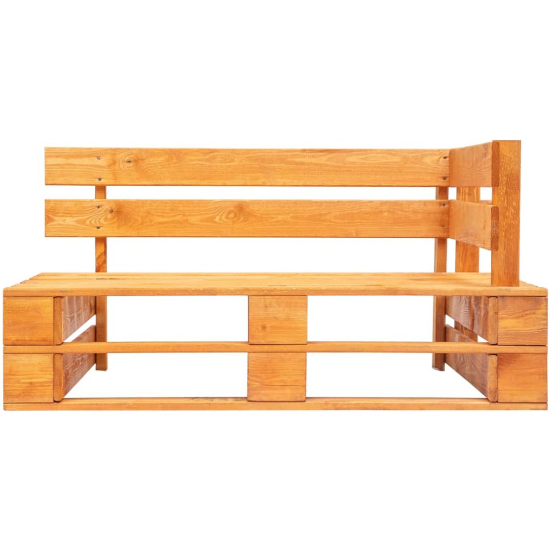 Pallsoffa med röda dynor furu vidaXL – bild 4