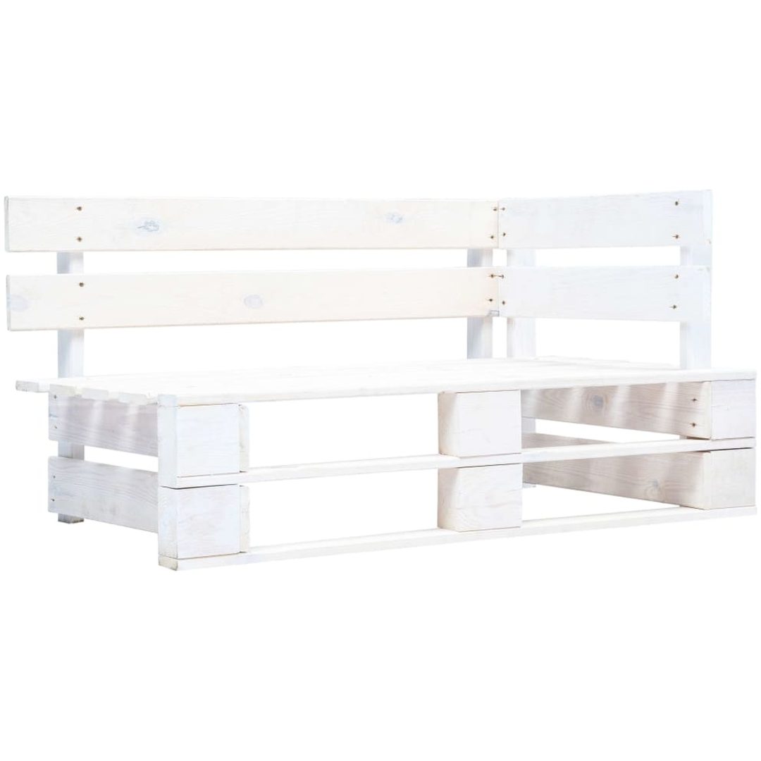 Pallsoffgrupp med dynor 4 delar vit impregnerad furu vidaXL – bild 2