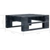 Pallsoffgrupp med dynor 6 delar svart impregnerad furu vidaXL – miniatyr 10