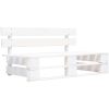 Pallsoffgrupp med dynor 6 delar vit impregnerad furu vidaXL – miniatyr 2