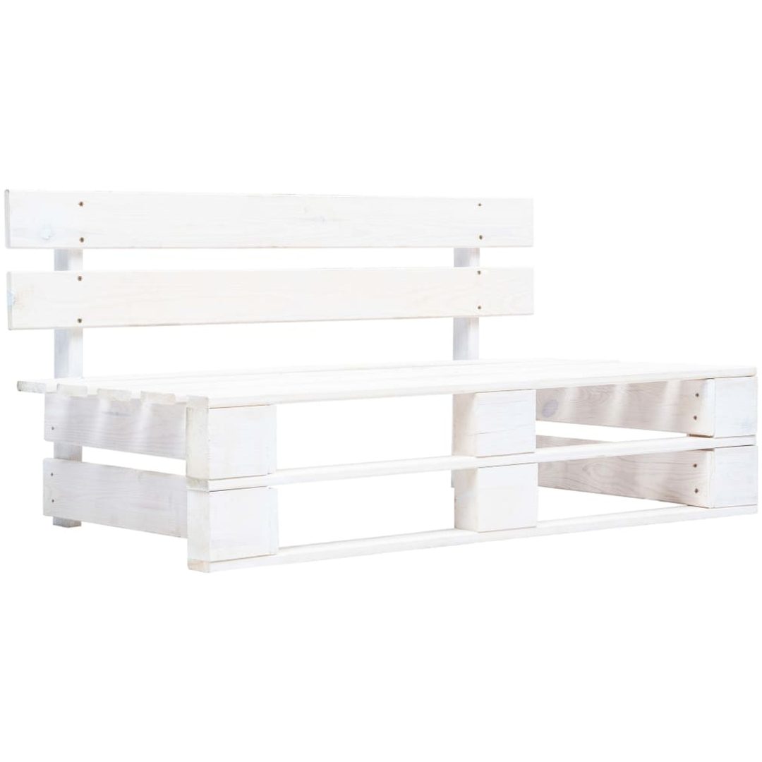 Pallsoffgrupp med dynor 6 delar vit impregnerad furu vidaXL – bild 2