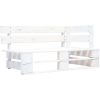 Pallsoffgrupp med dynor 6 delar vit impregnerad furu vidaXL – miniatyr 3